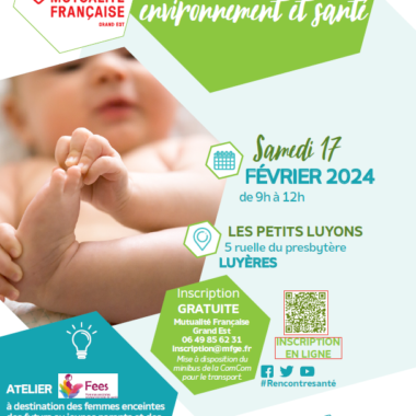 Atelier « Parents, bébé, environnement et santé » à Luyères le 17 février