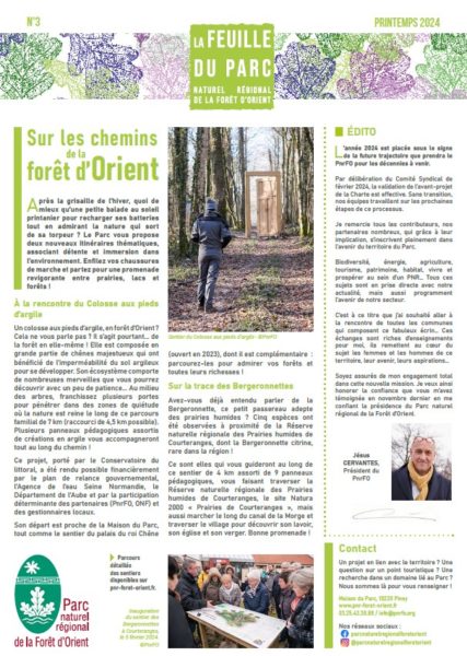 La Feuille du Parc n°3 – Printemps 2024