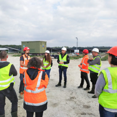 Visite du chantier de la centrale photovoltaïque de Courteranges