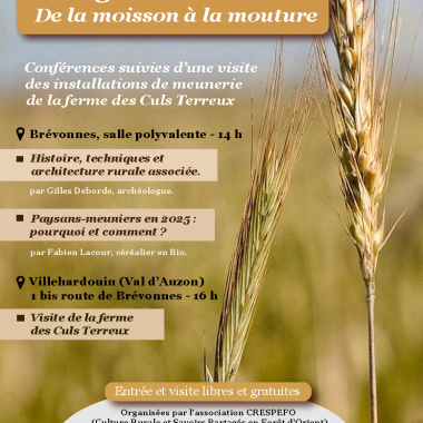 Du grain à moudre : conférences sur la meunerie et visite des installations dans une ferme – 02/03/2025