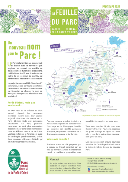 La Feuille du Parc n°6 – Printemps 2025