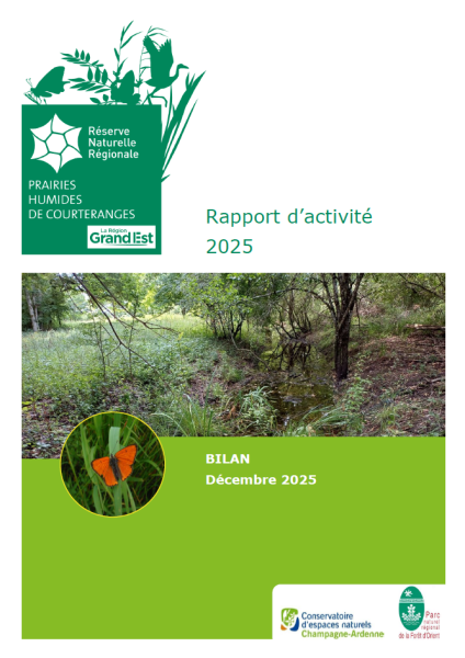 Rapport d&rsquo;activités 2025 de la Réserve naturelle régionale des Prairies humides de Courteranges