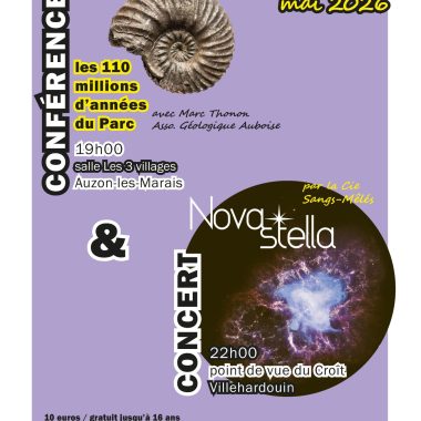 De la terre aux étoiles : conférence géologique et spectacle Novastella à Val-d’Auzon le vendredi 22 mai 2026 !